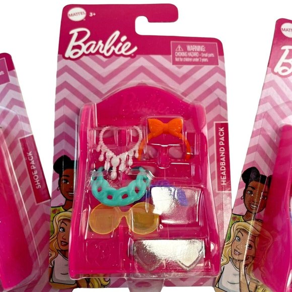 17 PC  Mattel Barbie Doll Fashion Accessory u Sets Handbags, Shoes, Headbands - Picture 3 of 4